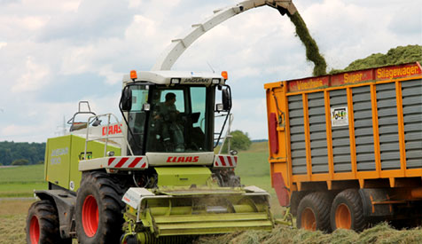 Grassilage: Claas Ladewagen